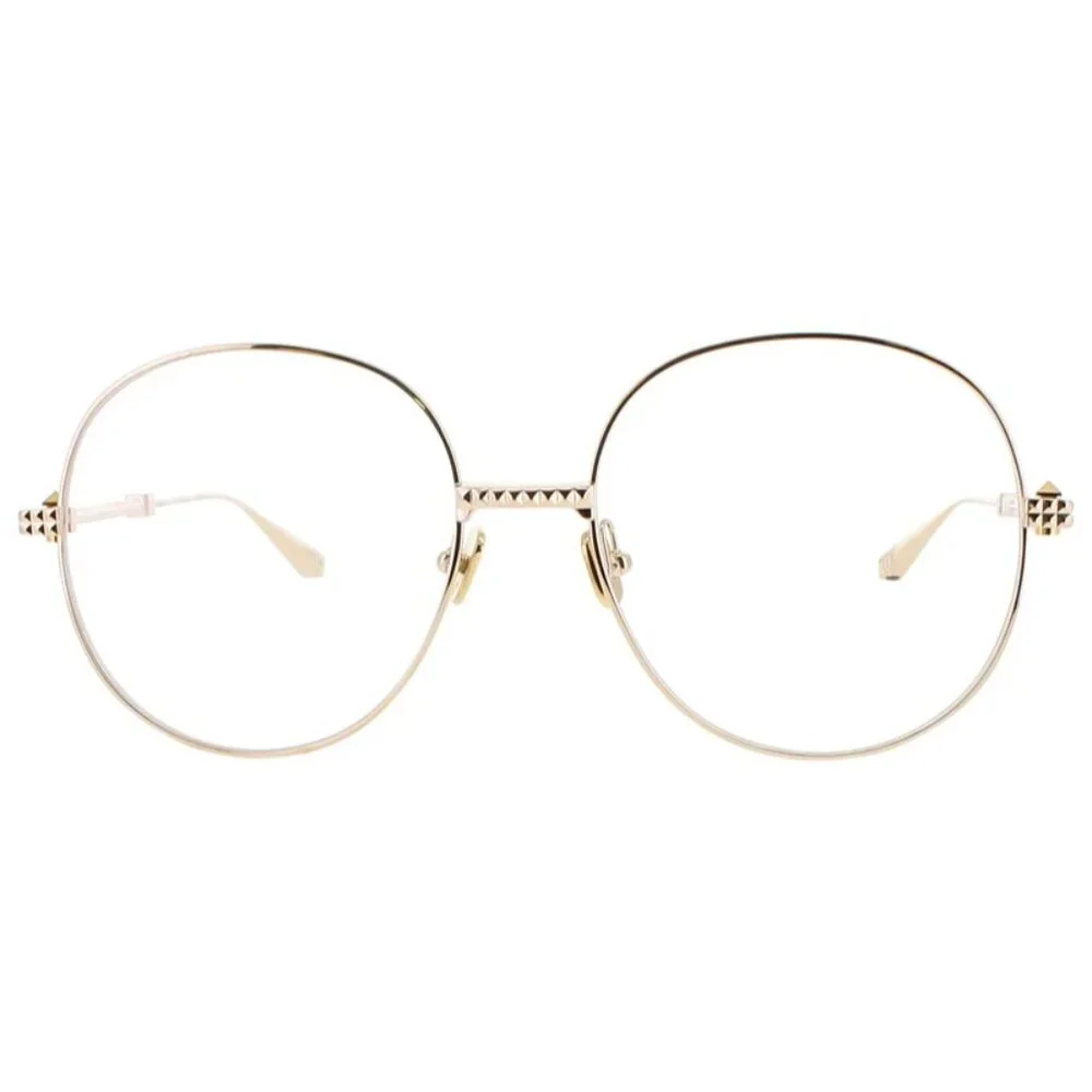 NWT VALENTINO EYEGLASSES ROUND WOMEN GOLD EYEWEAR